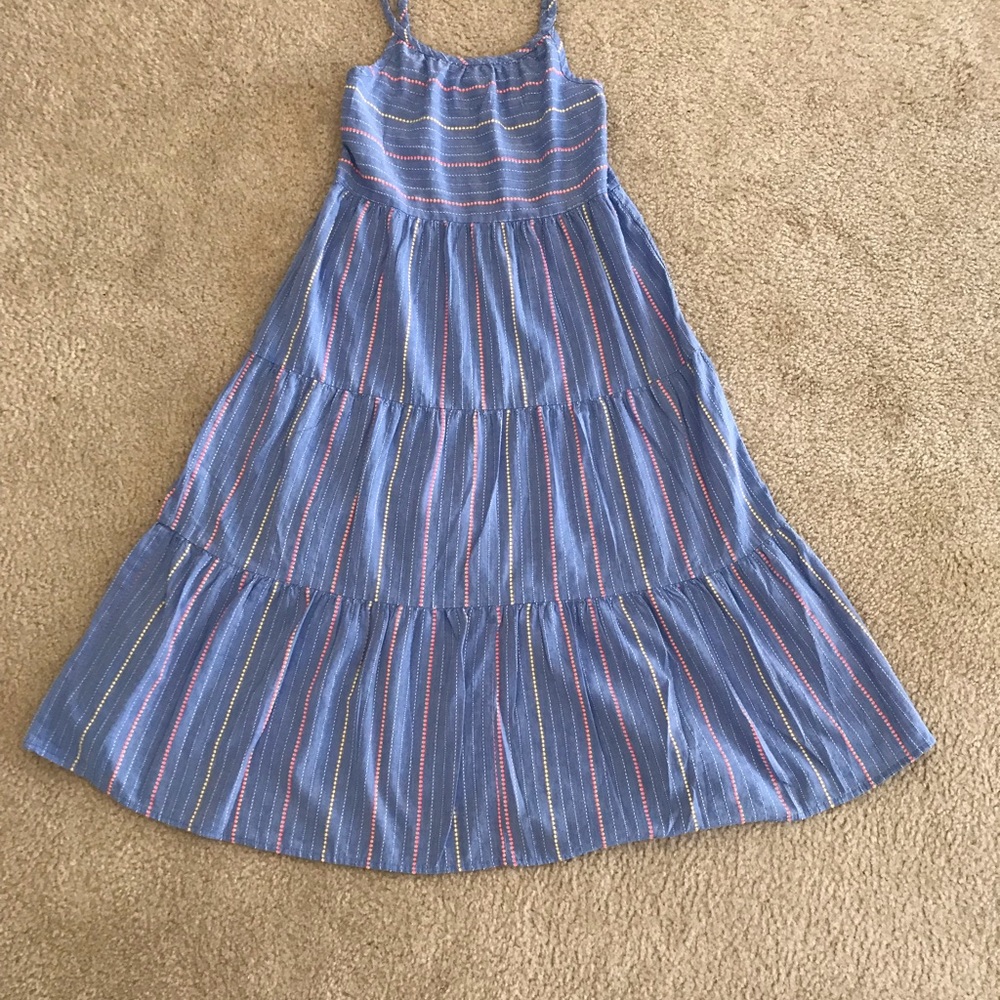 Girls Colorful Blue Summer Dress
